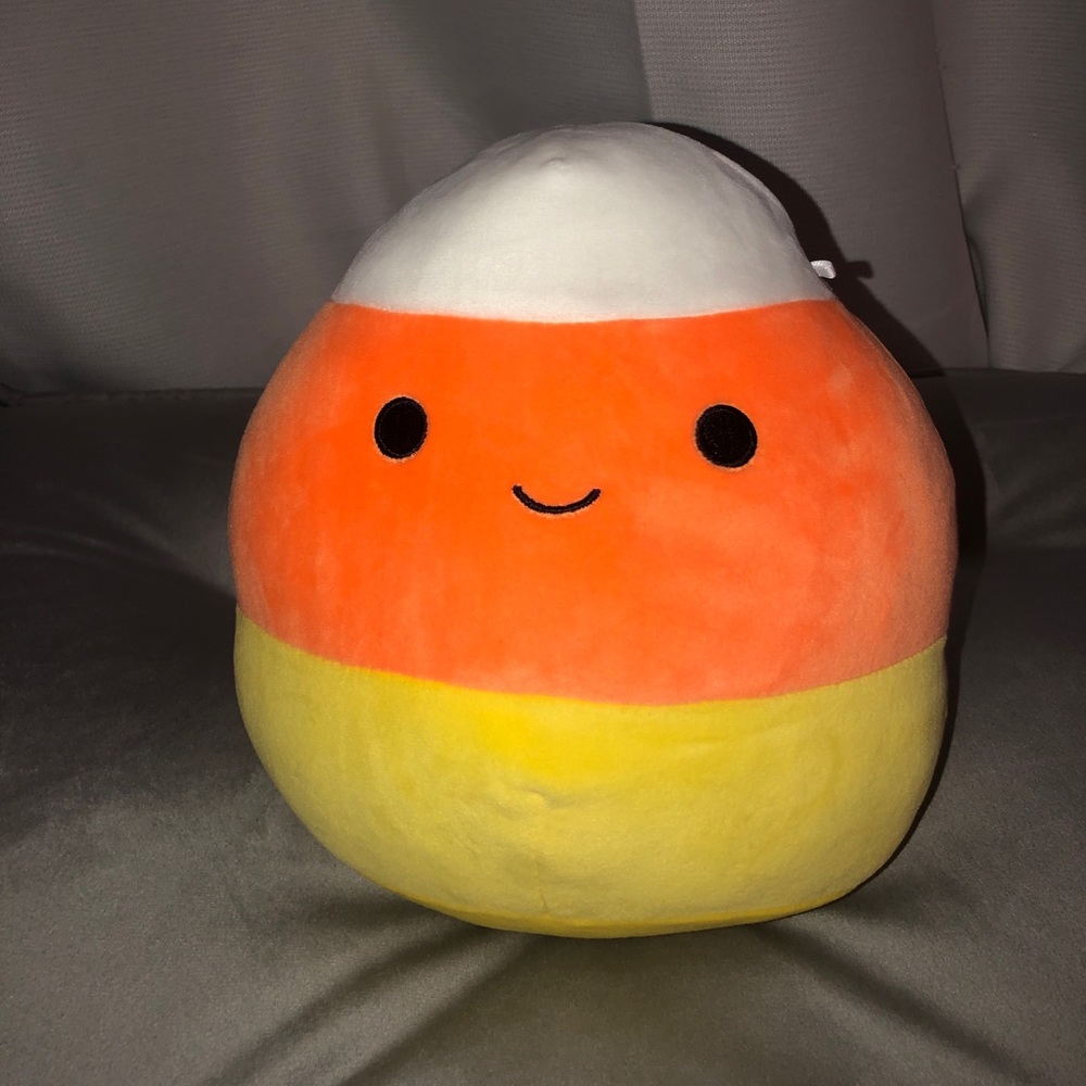 A candy corn squishmallow